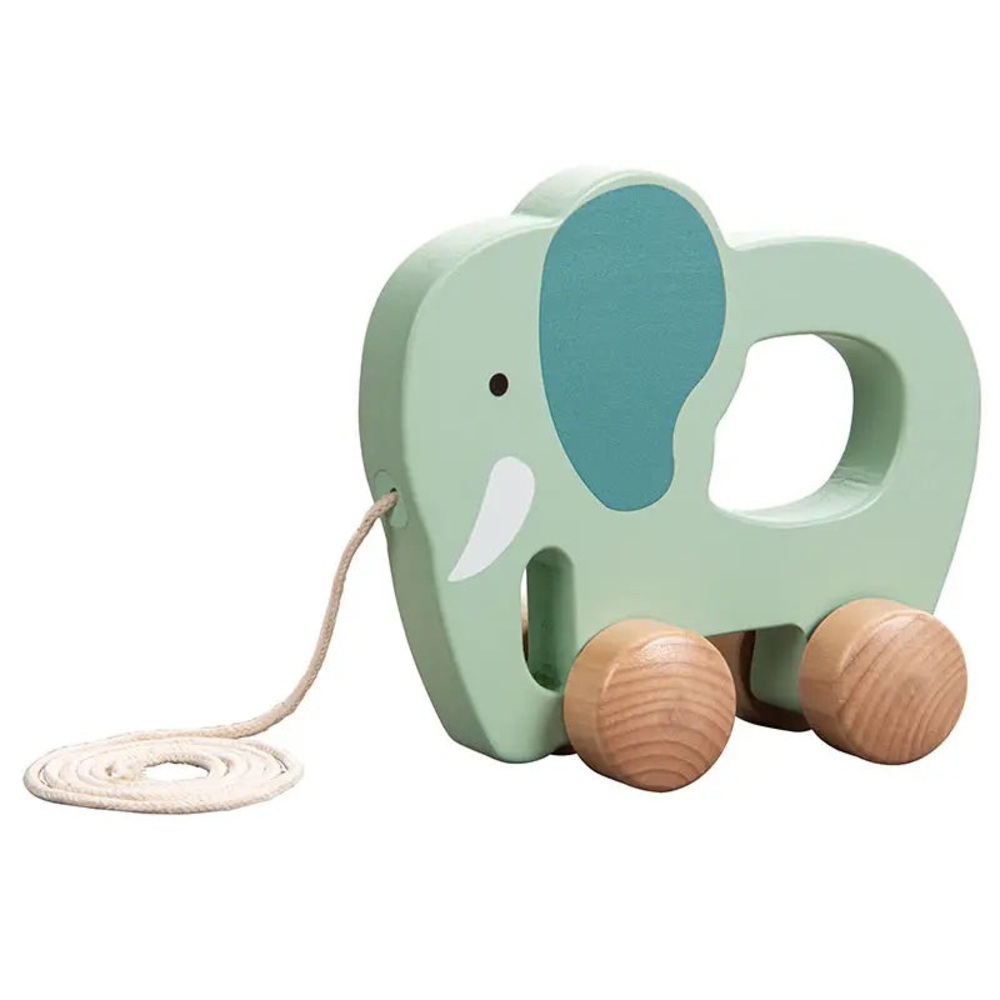 Elephant pull behind toy nursery decor baby toy